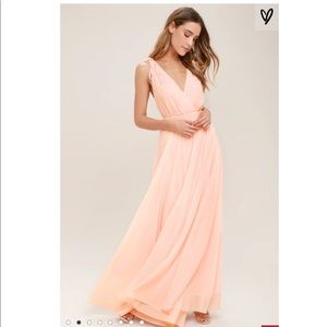 Lulus Blush Pink Backless Maxi Dress